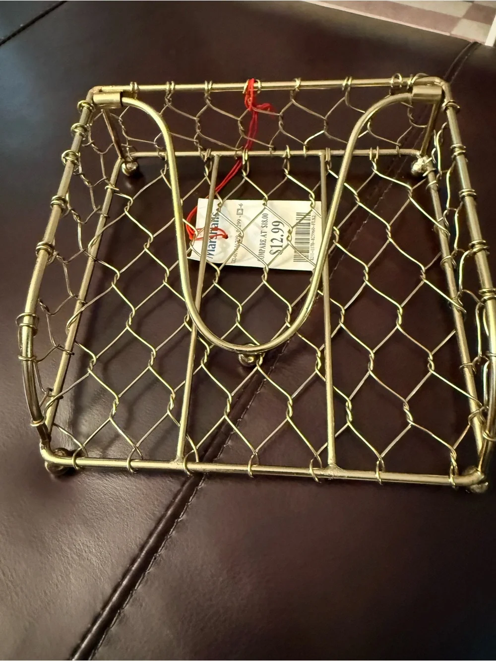 Marshalls Gold Wire Mesh Napkin Holder